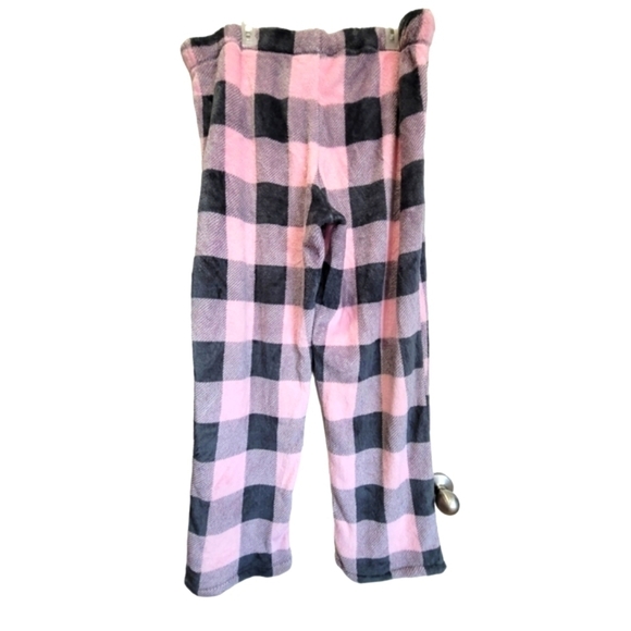 BUNDLE💥2X Fleece Buffalo Check Pajama Pants Paired w/Long Sleeve Ribbed Tee - Picture 8 of 9